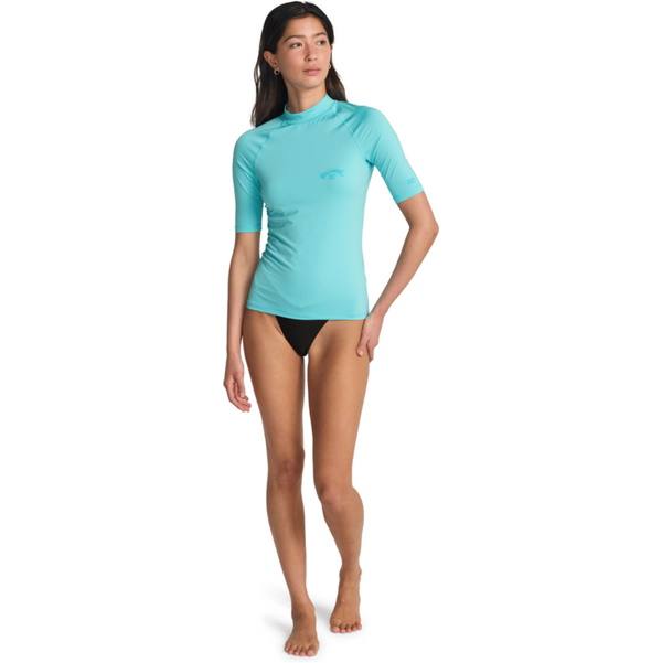 2026 Billabong Womens Tropical Surf Short Sleeve Rash Vest EBJWR03041 - Ocean Eyes